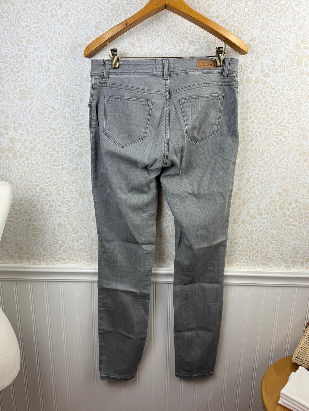 Sézane Women's Gray Mid-Rise Skinny Denim Jeans - Size - 31 - Picture 4 of 9